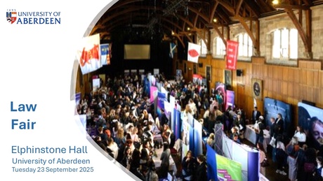 Image shows students particiapting an event at the University of Aberdeen