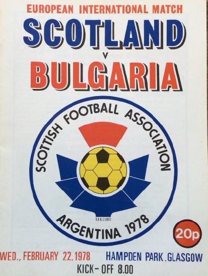 Scotland vs Bulgaria programme from 1978 World Cup