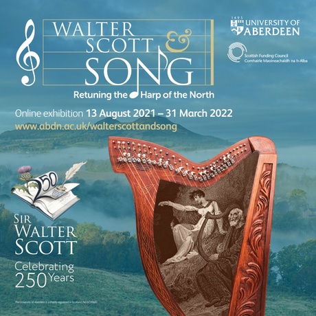 Poster promoting Walter Scott & Song Exhibition