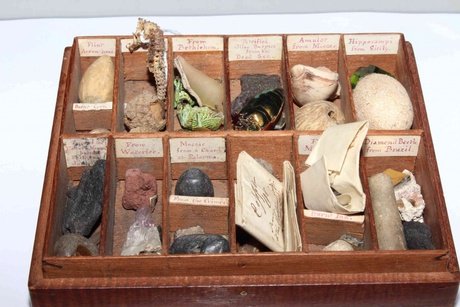 Box with several labelled object