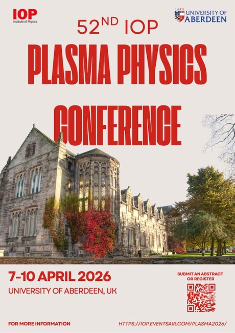 52nd IOP Plasma Physics Conference poster