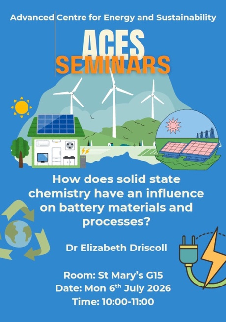 poster for ACES seminar detailing seminar title, date and location