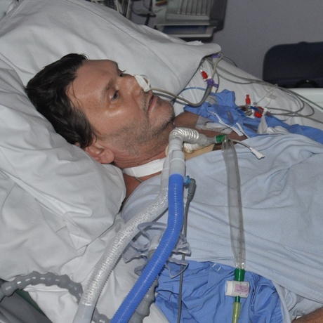 Brian during hospital treatment