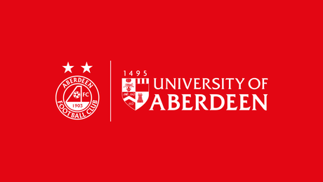 Aberdeen FC and University of Aberdeen crests side by side