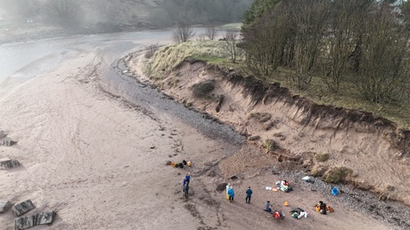 Aerial view of the Lunan Bay site