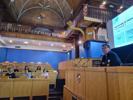 St&eacute;phane Pailler, French Consul in Scotland, addresses delegates