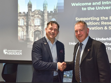 Professor John Underhill and GB Energy's Juergen Maier