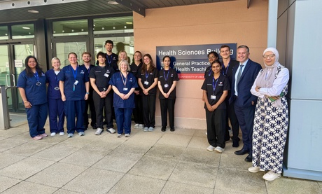GP tutors x 3, MH tutor x 1, 1st cohort of students, Dr Laura Muirhead GP Teaching Centre Clinical Lead and Dr John McKeown Deputy Curriculum Lead and GP Head of Teaching.