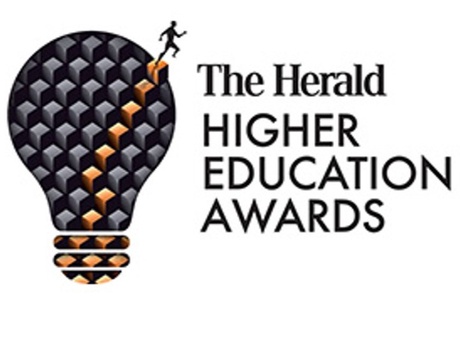 Awards graphic with the words The Herald Higher Education Awards