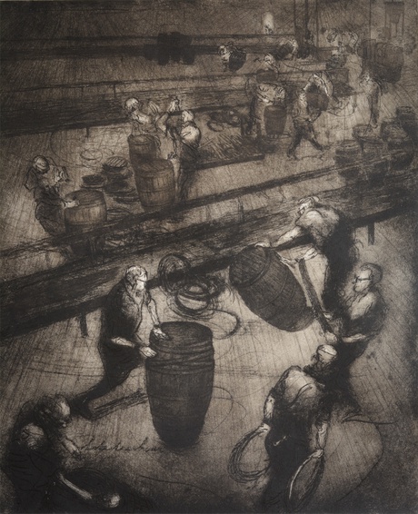 Speyside Cooperage 2018 etching. Courtesy of Kate Steenhauer