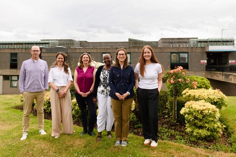 Aberdeen-based members of the i-Bump team (l-r) Professor Graham Scotland, Dr Mairead Black, Dr Rosalind Adams, Dr Mary Kilonzo, Dr Kristin Konnyu and Ms Kelly Gray