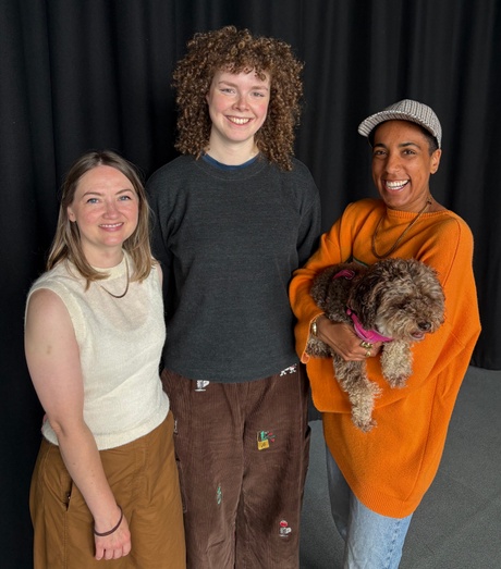 The team behind the play 'A Mustard Seed...' play: Dramaturg Jenna Watt, director Annabel Lunney and playwright Mae Diansangu