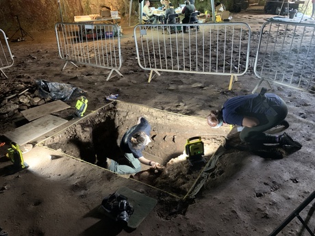 Previous excavations at Wogan Cavern