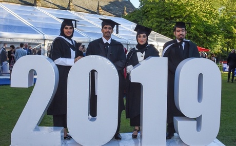 Graduates from the Qatar campus at our summer ceremony