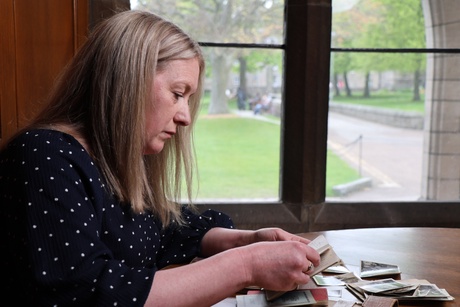 Ruth Mellis with her grandmother's diaries