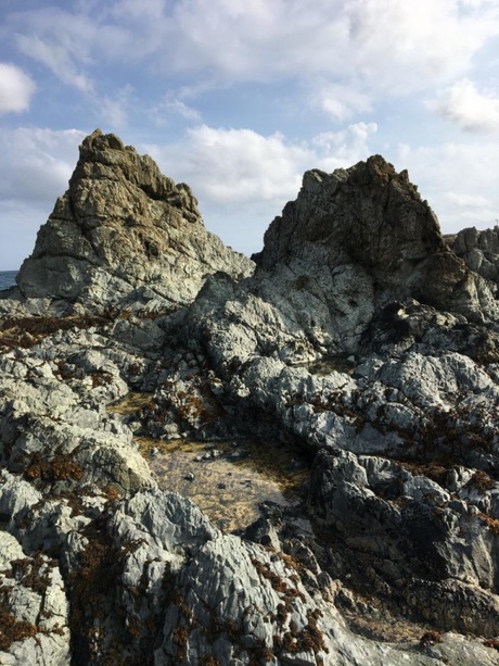 Rock formations at Portsoy