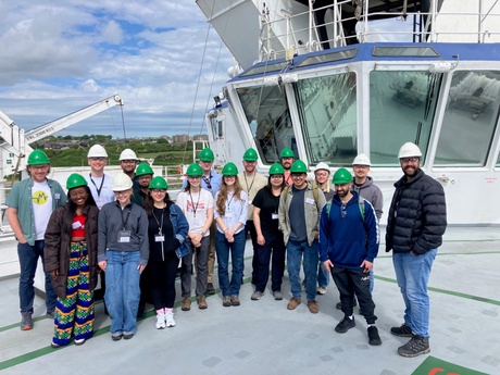 University of Aberdeen geophysics students and staff aboard Shearwater&rsquo;s SW Tasman in Aberdeen.