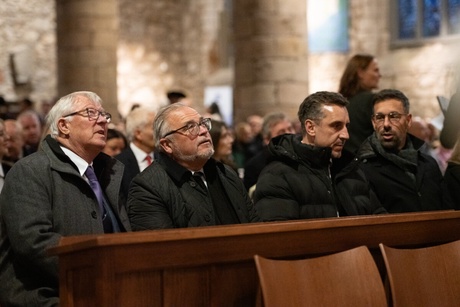 Sir Alex Ferguson, Gary Neville and Ruud Van Nistelrooy