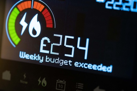 Smart meter showing over budget