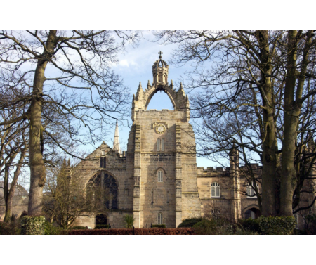 King's College Chapel, where during her studies in the Second World War, Fraser had to climb up the steep stairs to watch out for incendiary bombs.