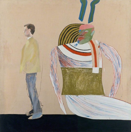 David Hockney, Man in a Museum (or You're in the Wrong Movie), 1962,