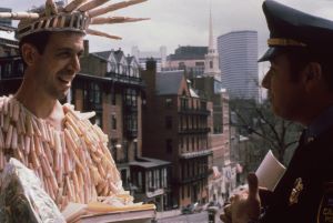 Miss Tampon Liberty at the Massachusetts State House, 1987