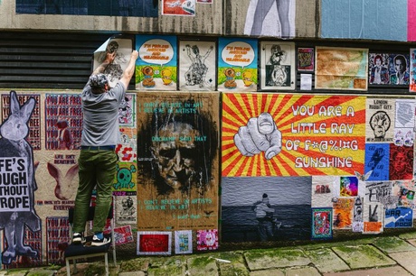 Paste-up street art in Aberdeen