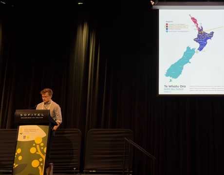 Student Benjamin presenting