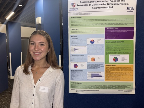 Jennifer presenting her project poster