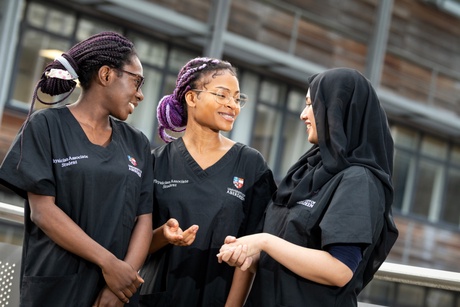 Three Physician Associate students