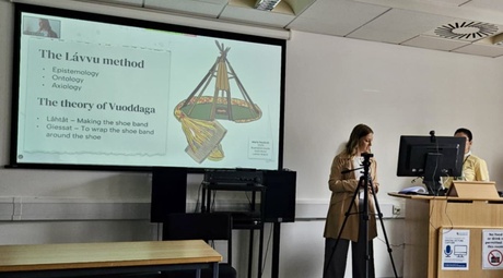 A person holding a presentation