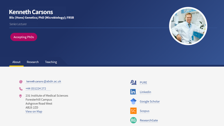 Screenshot of the new profiles page