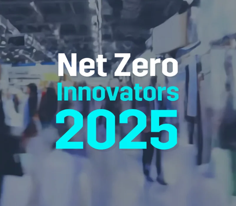 A blurry photograph of stallholders text on top reads 'Net Zero Innovators 2025'