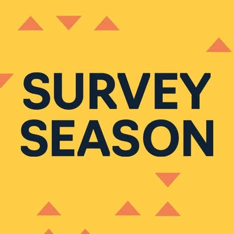Graphic image with text 'Survey Season'