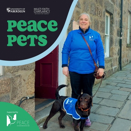 Photo of Pet Handler, Karen, and Peace Pet dog, Scooby