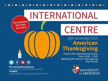 American Thanksgiving in the International Centre Flyer