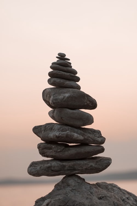 Cairn stones close-up
