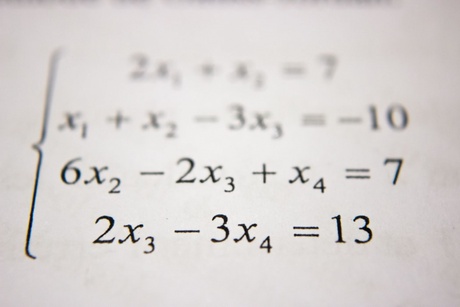 Maths equations on paper