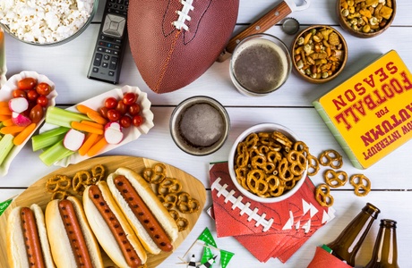 American Feast with Football
