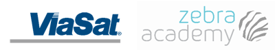 Viasat Logo and Zebra Academy logo