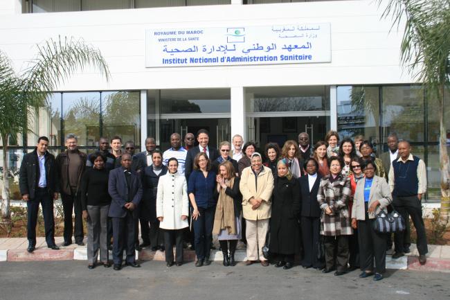 Institute National d'Administration Sanitaire - FEMHealth team at inception meeting in Rabat