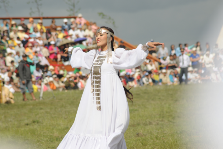 A dancer in Sakha national costume. Photo courtesy of Maksim Unarov