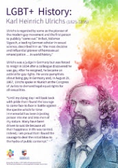 LGBT+ History poster about Karl Heinrich Ulrichs