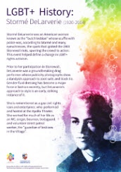 LGBT+ History poster about Storme DeLaverie