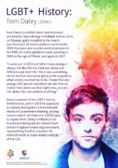 LGBT+ History poster about Tom Daley