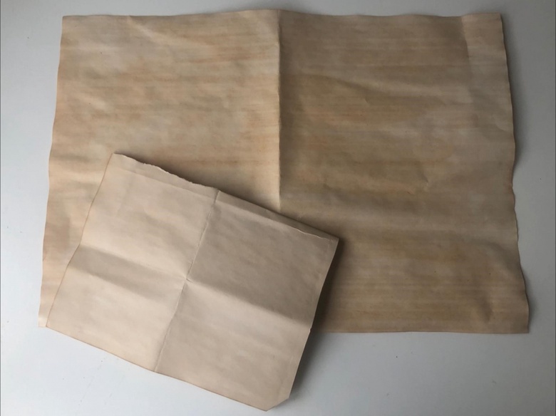 Tea stained paper