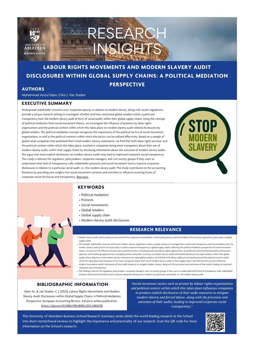 Prof. Aziz Islam in European Accounting Review (Apr 2025)