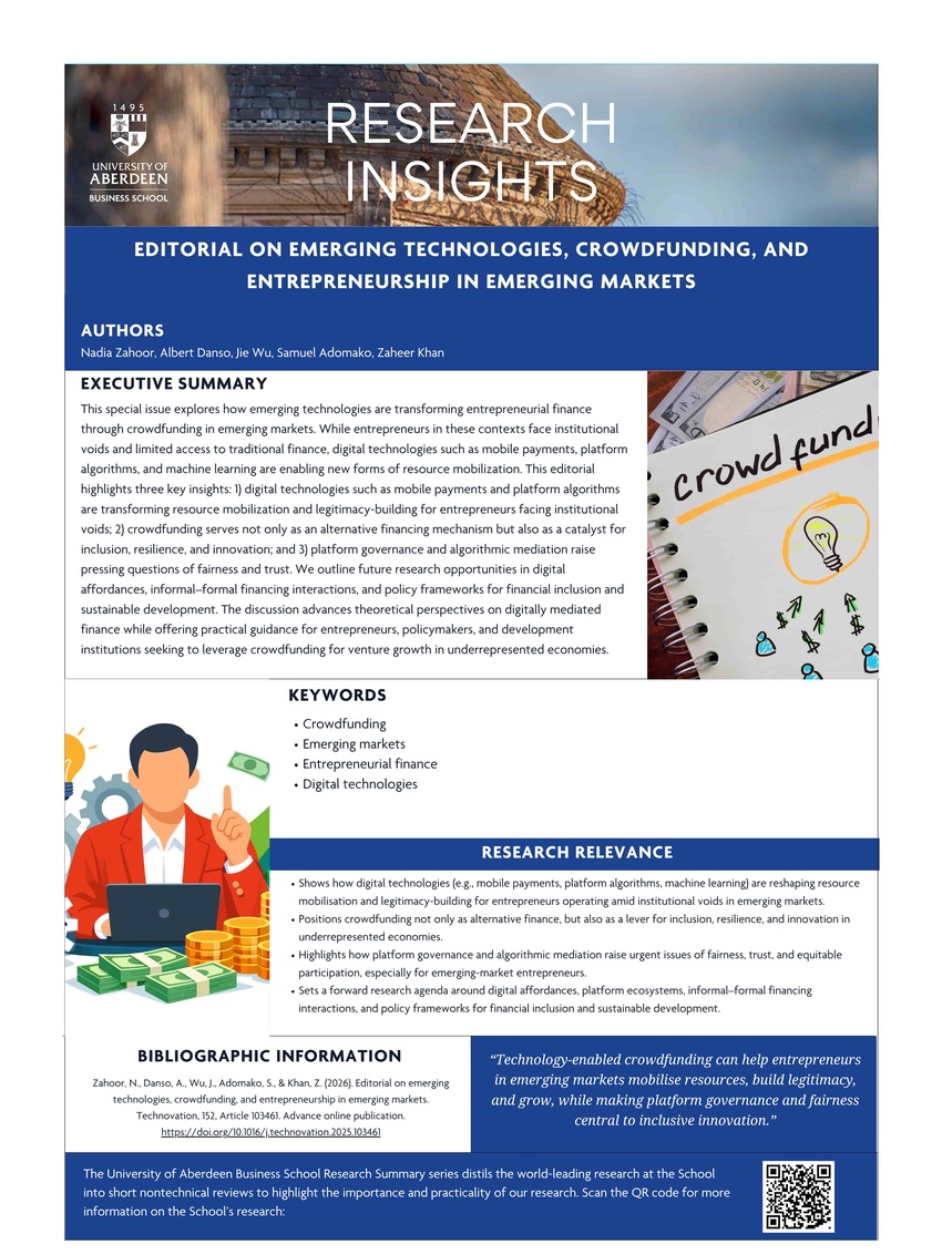 Prof. Jie Wu and Prof. Zaheer Khan in Technovation (Apr 2026)