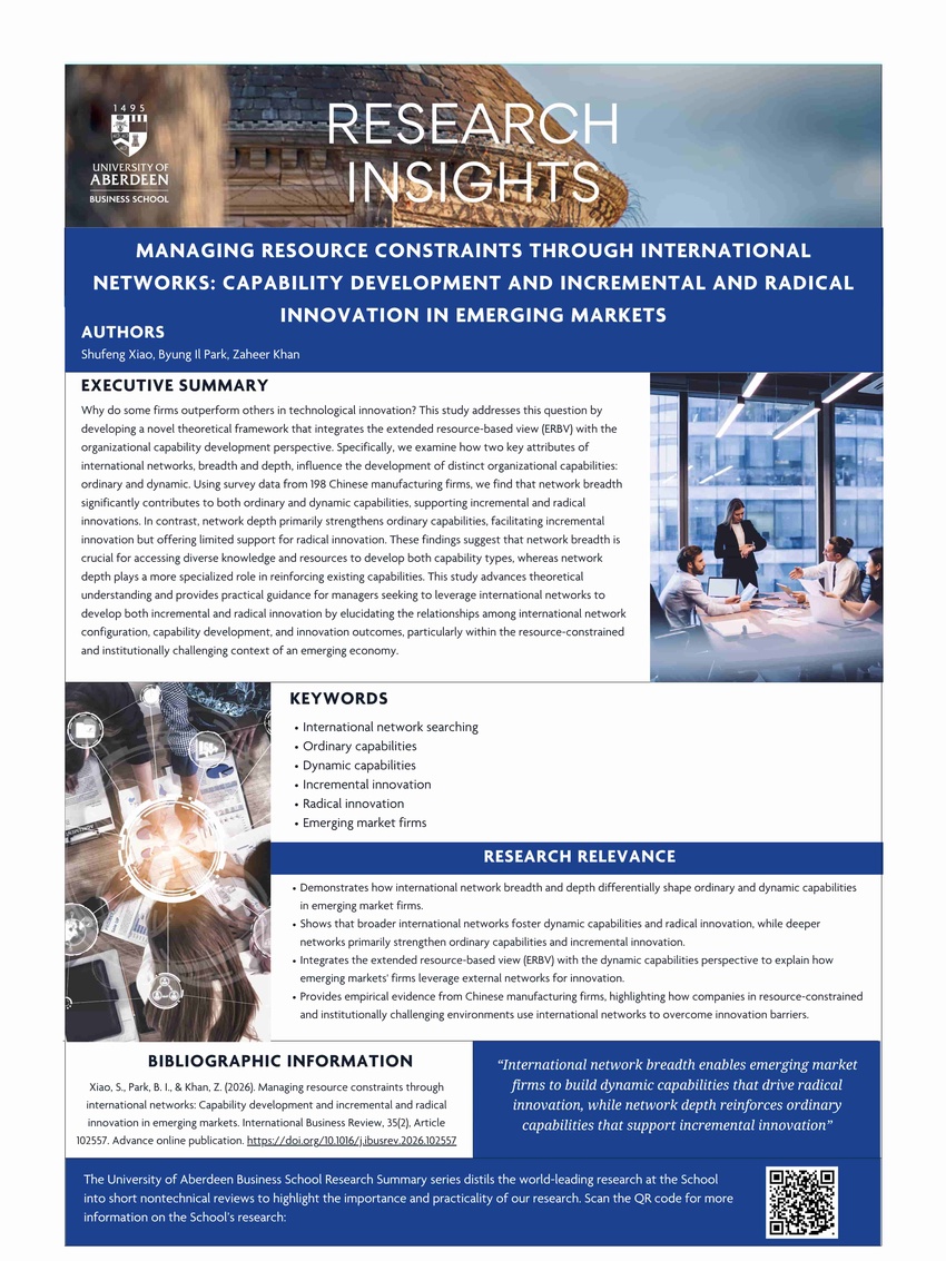 Prof. Zaheer Khan in International Business Review (April 2026)