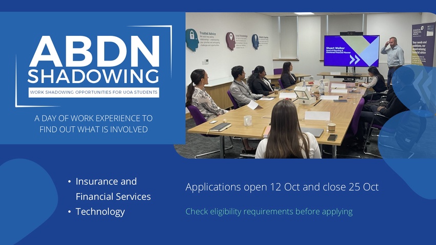 ABDN Shadowing - open for applications!
